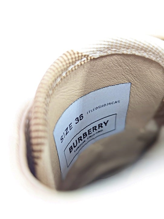 Burberry Women's Jack Checked Low Top Sneakers Size 36 (MSRP $675)