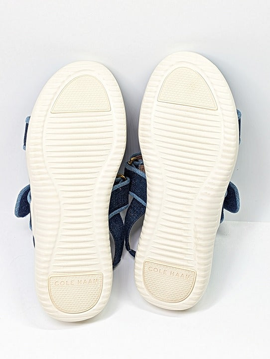 Cole Haan Meritt Women's Zerogrand Denim Platform Sandals Size 7 (MSRP $175)