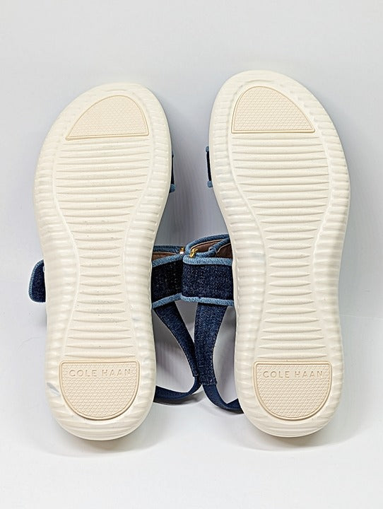 Cole Haan Meritt Women's Zerogrand Denim Platform Sandals Size 8.5 (MSRP $175)