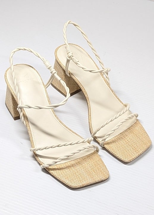 Marc Fisher Women's Carys Twisted Strap Block Heel Sandals Size 8.5 (MSRP $130)