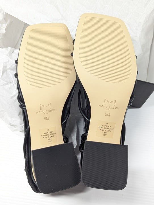 Marc Fisher LTD. Women's Calynda Strappy Block Heel Sandals Size 9 (MSRP $150)