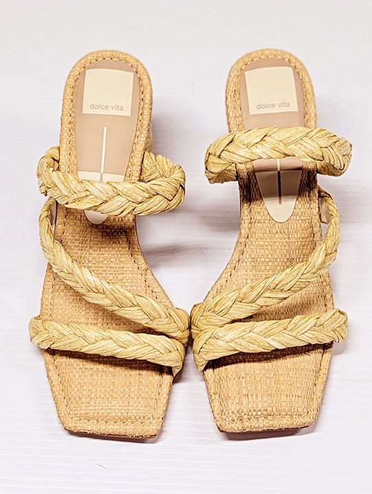 Dolce Vita Women's Pang Natural Asymmetrical Dress Sandals Size 7.5 (MSRP $135)