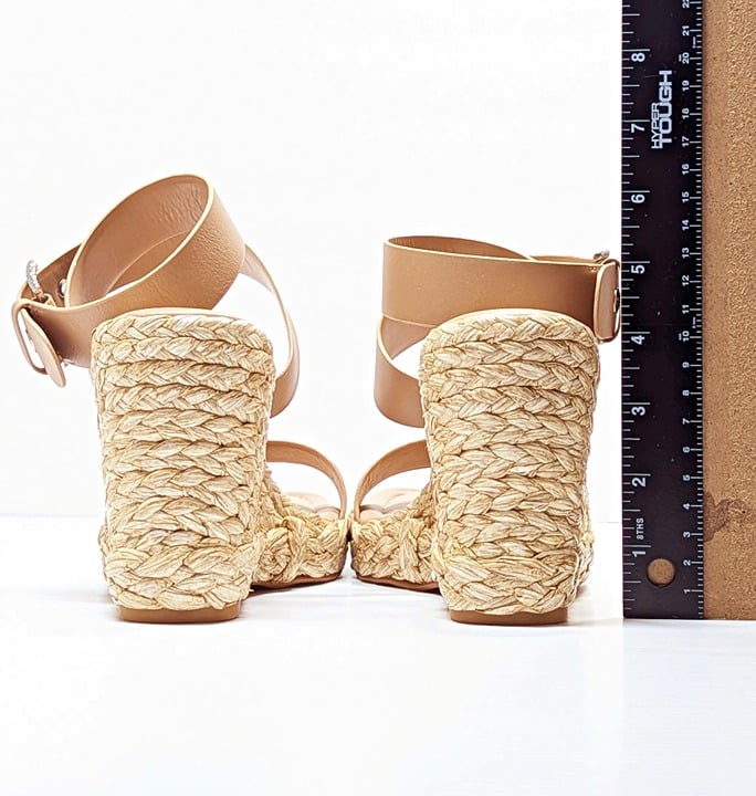 Dolce Vita Women's Aldona Cafe Leather Wedge Sandal Size 9 (MSRP $130)