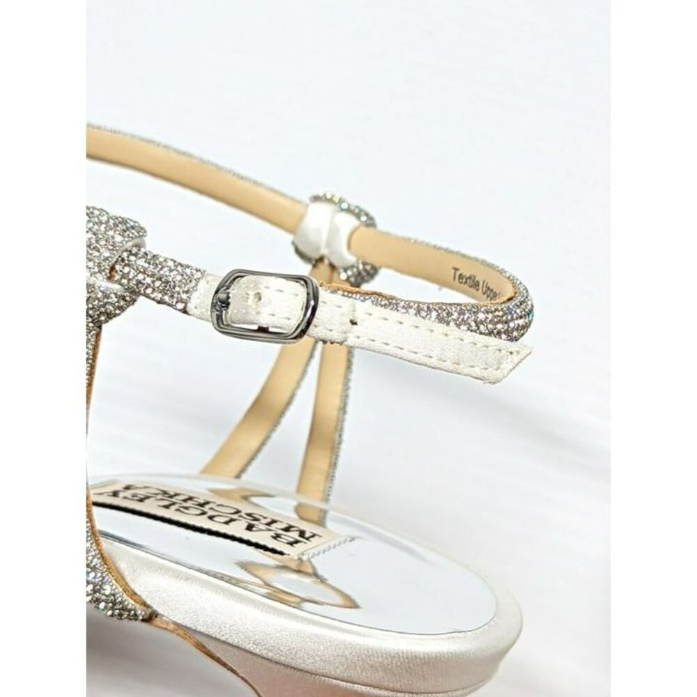 Badgley Mischka Women's Estella Crystal Knot Cocktail Sandals Size 7.5 MSRP $255