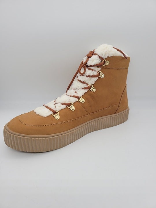 Aqua Shearling Women's Faux Nubuck Cold Weather Fashion Sneakers Size 9 (MSRP $129)