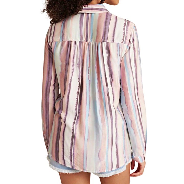 Bella Dahl Women's Long Sleeve Rounded Hem Button Down Size M (MSRP $158)