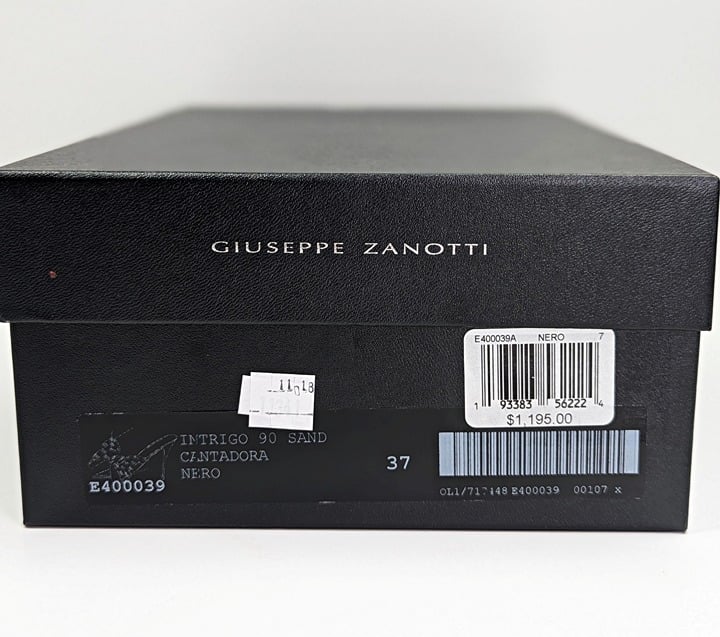 Giuseppe Zanotti Intriigo Alexandrine 90 Embellished Sandals Size 37 MSRP $1,195