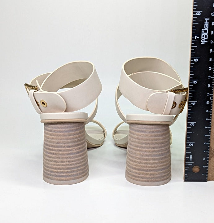 Dolce Vita Women's Paytin Ivory Ankle-Strap City Sandals Size 10 (MSRP $130)