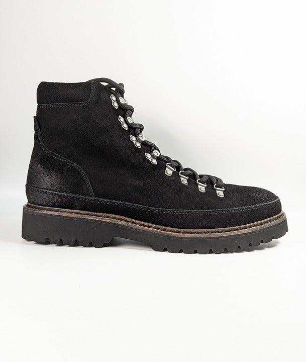 Gentle Souls Men's Donovan Black Lug Hiker Boots Size 11.5 M (MSRP $325)