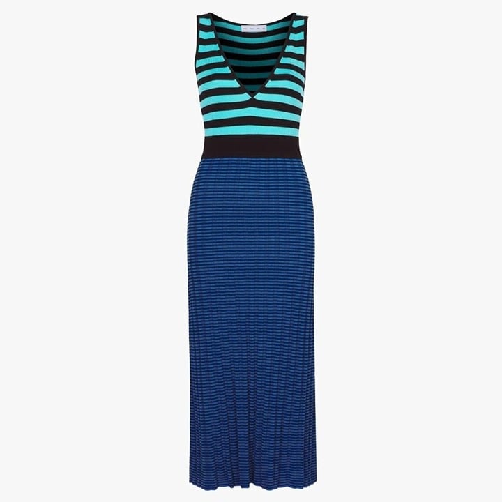 Proenza Schouler White Label Slinky Stripe Tank Midi Dress Size XS (MSRP $550)