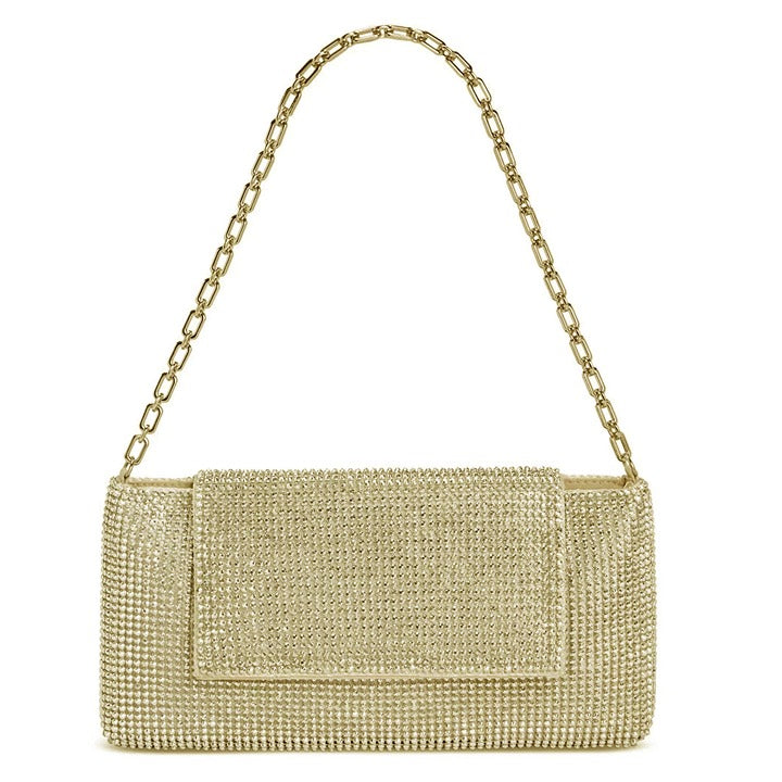 I.N.C. International Concepts Gold Mesh East West Baguette Bag (MSRP $100)