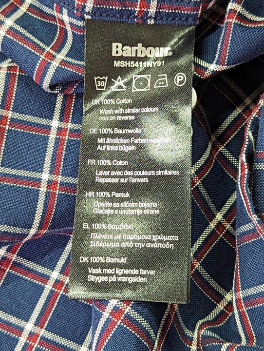 Barbour Harthope Men's Cotton Tailored Fit Button Down Shirt Size S (MSRP $100)