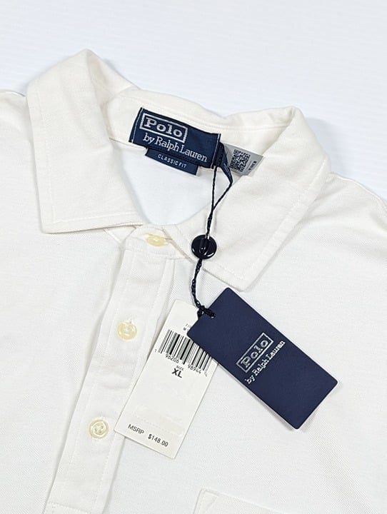 Polo Ralph Lauren Men's Classic Fit Cotton Polo Shirt White Size XL (MSRP $148)
