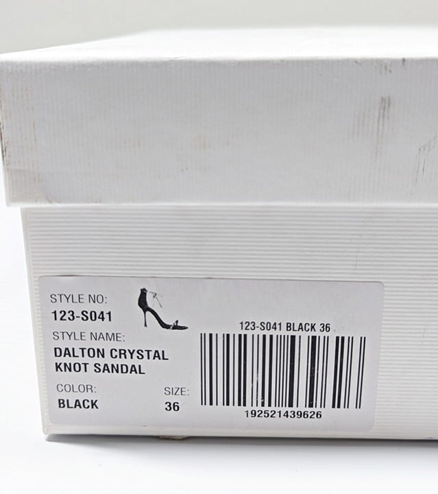 Jonathan Simkhai Dalton Women's Crystal Knot Black Sandal Size 36 EU (MSRP $595)