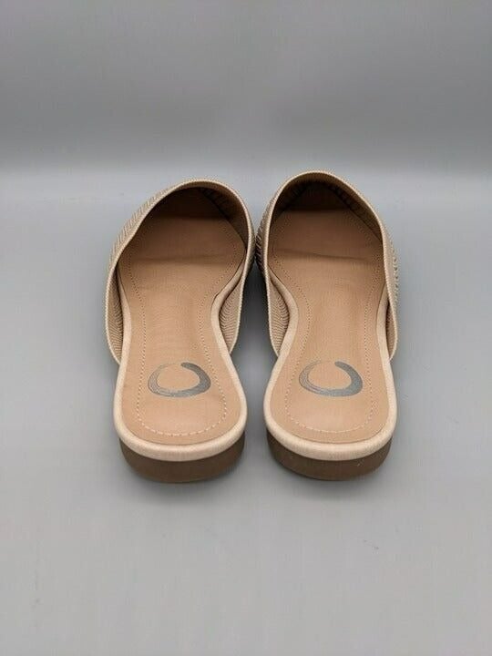 Journee Collection Women's Aniee Flat Slip On Slip-On Mule Beige Size 6 NWOB