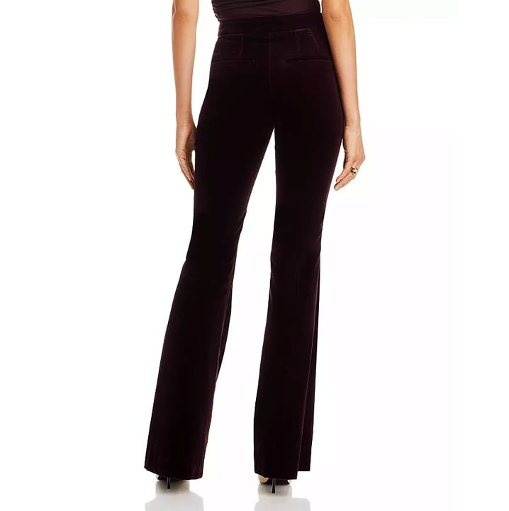 A.L.C. Sophie II Women's Velvet Flare Pants Chocolate Plum Size 8 (MSRP $450)