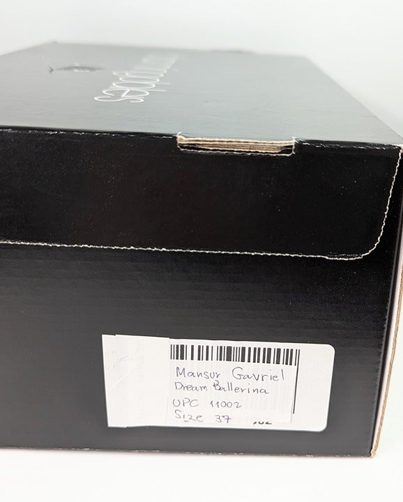 Mansur Gavriel Women's Dream Black Leather Ballerina Flats Size 37 (MSRP $395)