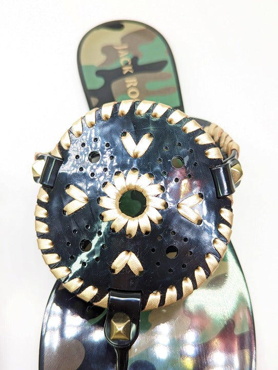 Jack Rogers Georgica Women's Jelly Camouflage Thong Sandals Size 9 (MSRP $60)