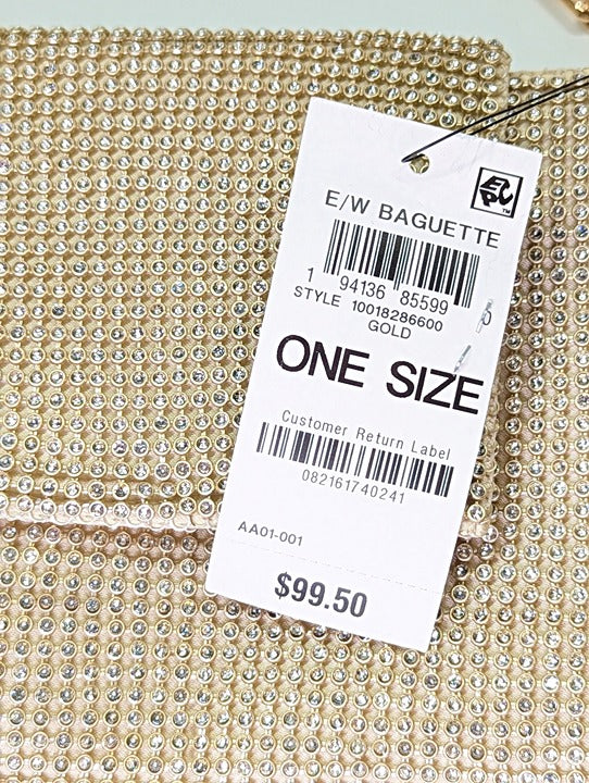 I.N.C. International Concepts Gold Mesh East West Baguette Bag (MSRP $100)