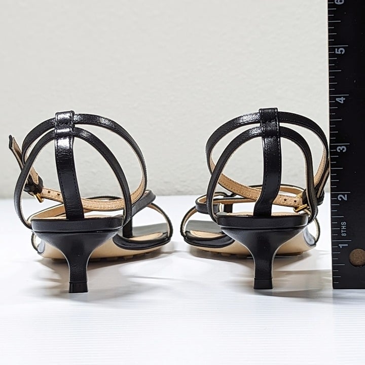 Bottega Veneta Women's Stretch Ankle Strap Kitten Heel Sandals Sz 36.5 MSRP $990