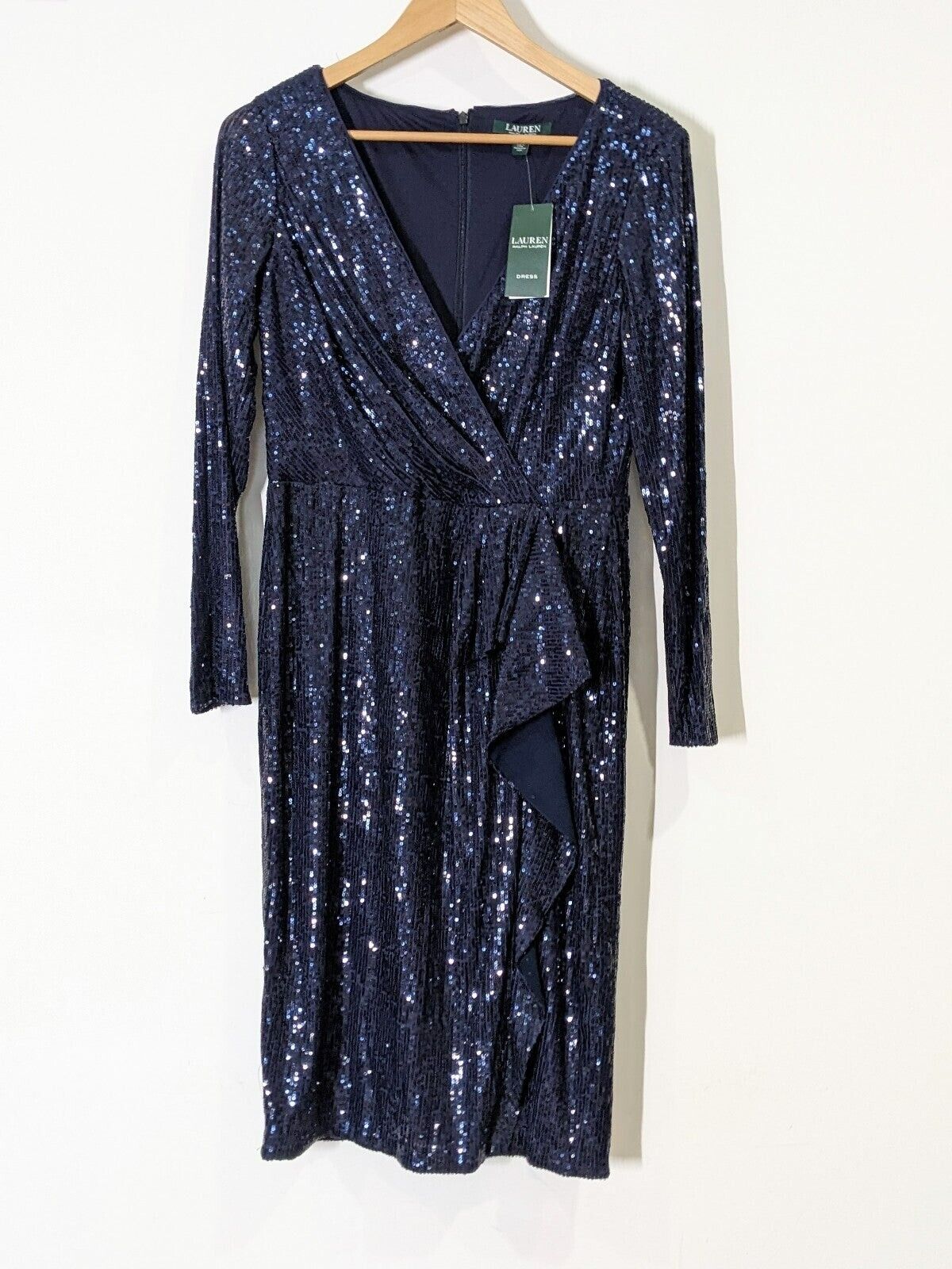 Lauren Ralph Lauren Women's Dress Sparkling Midnight Blue Size 6 MSRP $265