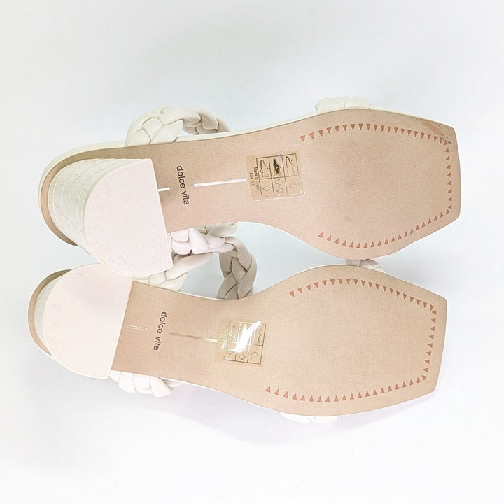 Dolce Vita Women's Paily Ivory Heel Sandals Size 8.5 (MSRP $125)