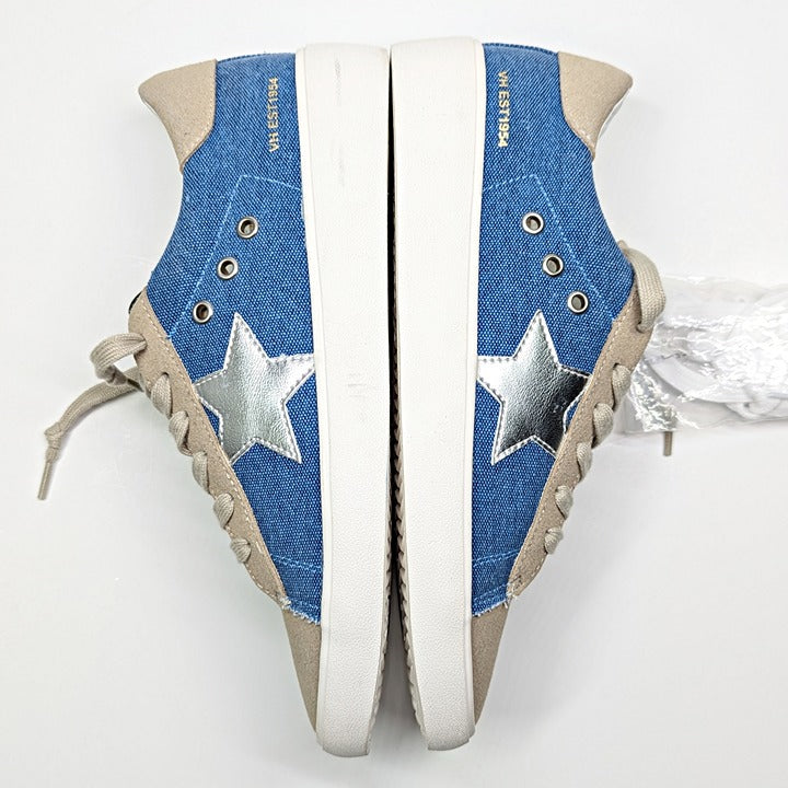 NWOB Vintage Havana Dalia Womens Denim Multi Leather Sneakers Size 8.5 MSRP $150