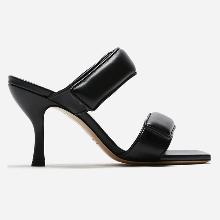 Gia Borghini X Pernille Teisbaek Perni 03 Womens Black Sandals Size 39 MSRP $395