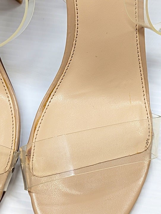 Aqua Women's Luna Clear High-Heel Sandals Size 9 M (MSRP $129)