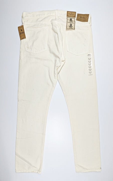 Polo Ralph Lauren Men's Sullivan Slim Distressed Jean White Size 34 (MSRP $198)