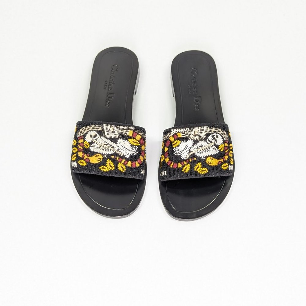 Christian Dior Women's Tarot Slide Death Embellished Sandals Size 36 IT ($1,190)