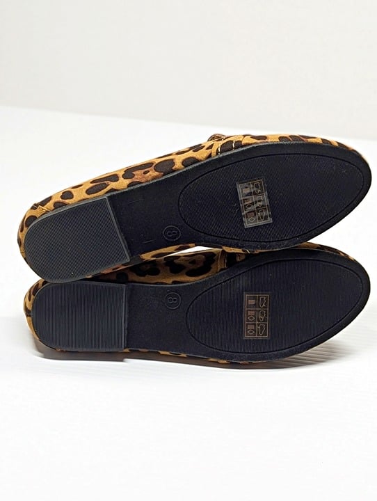 Journee Collection Women's Marci Leopard Slip On Flats Size 8 W (MSRP $65)