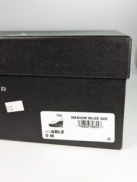 Marc Fisher Women's Able Square Toe Blue Wedge Platform Size 9 (MSRP $140)