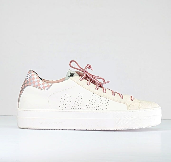 P448 Women's Thea Lace-Up Low-Top Platform Sneakers Minichess Size 40 MSRP $298
