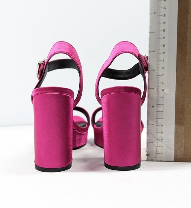 Sol Sana Women's Cathy Pink Satin Platform Sandals Size 39 EU (MSRP $165)