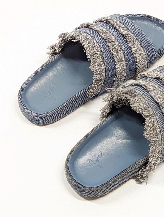 Joie Women's Jaden Dark Denim Pool Slide Sandals Size 36.5 EU (MSRP $228)