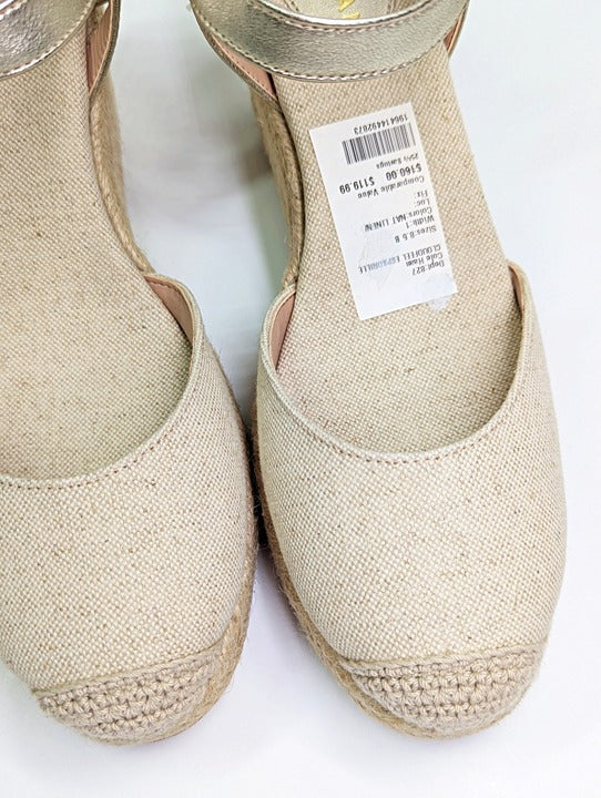 Cole Haan Cloudfeel Women's Espadrille Wedge Heels Linen Size 8.5 (MSRP $160)
