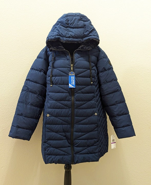 Nautica Plus Size Faux-Fur-Trim Hooded Packable Puffer Coat Size 2XL (MSRP $200)