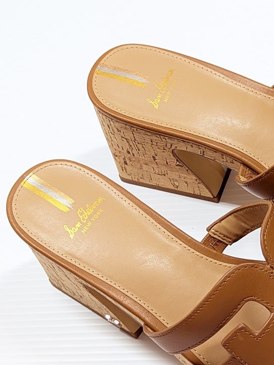 Sam Edelman Women's Dev Leather Cork Platform Sandals Size 9 (MSRP $150)
