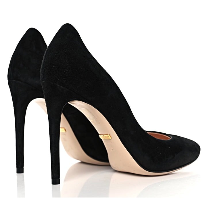 Gucci Women's Black Suede Point Toe Stiletto Heel Pump Size 36.5 (MSRP $720)