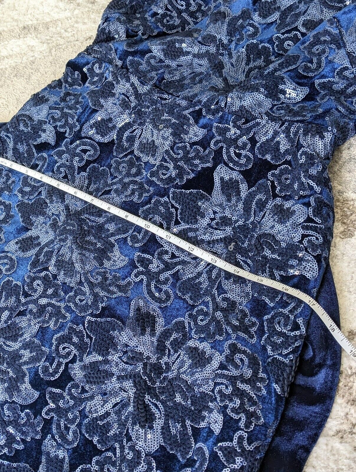 Lauren Ralph Lauren Women's Sequined Velvet Cocktail Dress Size 4 MSRP $265
