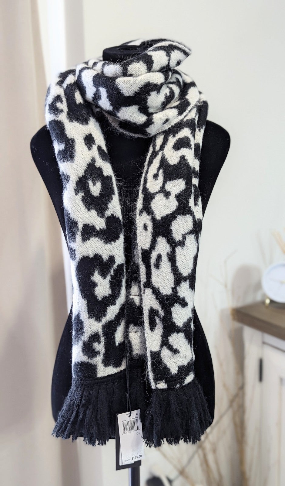 Jocelyn Animal Wool-Blend Blanket Scarf (MSRP $175)