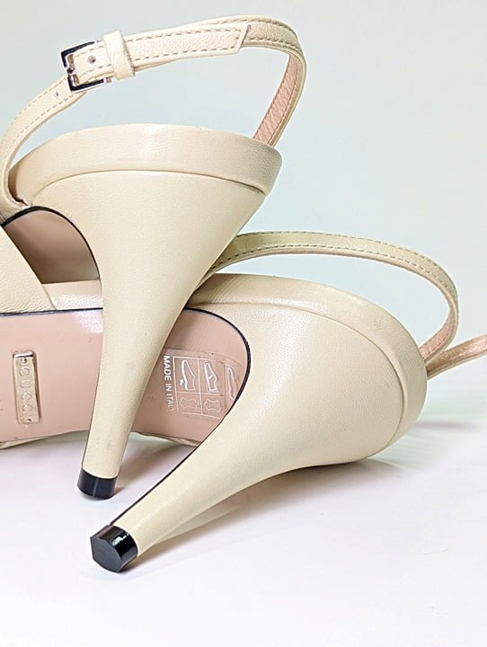 Gucci Crawford Women's Leather Slingback Sandal Women's Size 36 (MSRP $690)
