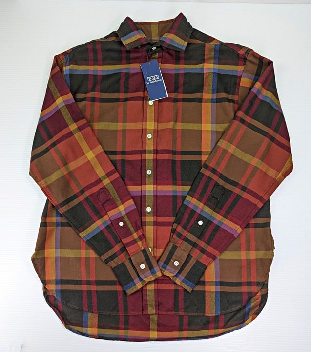 Polo Ralph Lauren Women's Plaid Cotton Shirt Size 0 (MSRP $168)