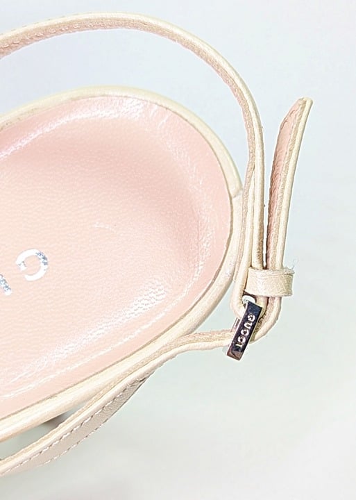 Gucci Crawford Women's Leather Slingback Sandal Women's Size 36 (MSRP $690)