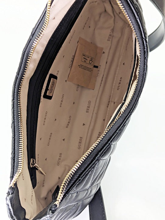 Guess Assia Women's Convertible Top Zip Shoulder Bag in Black (MSRP $108)