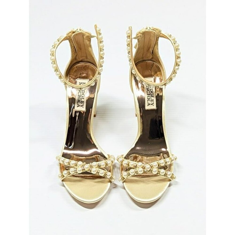 Badgley Mischka Women's Hooper Embellished Satin Heel Sandals Size 6 (MSRP $225)