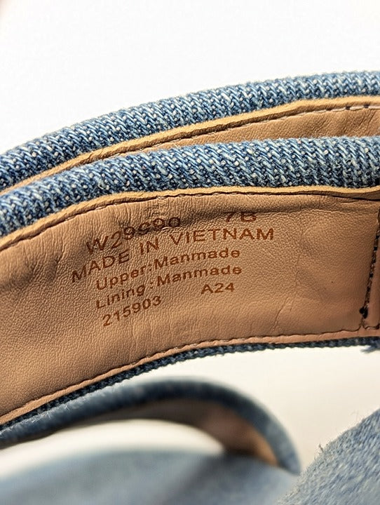 Cole Haan Meritt Women's Zerogrand Denim Platform Sandals Size 7 (MSRP $175)