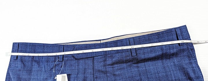 Hart Schaffner Marx Blue Mélange Birdseye Plaid Suit Pants Size 38 (MSRP $389)
