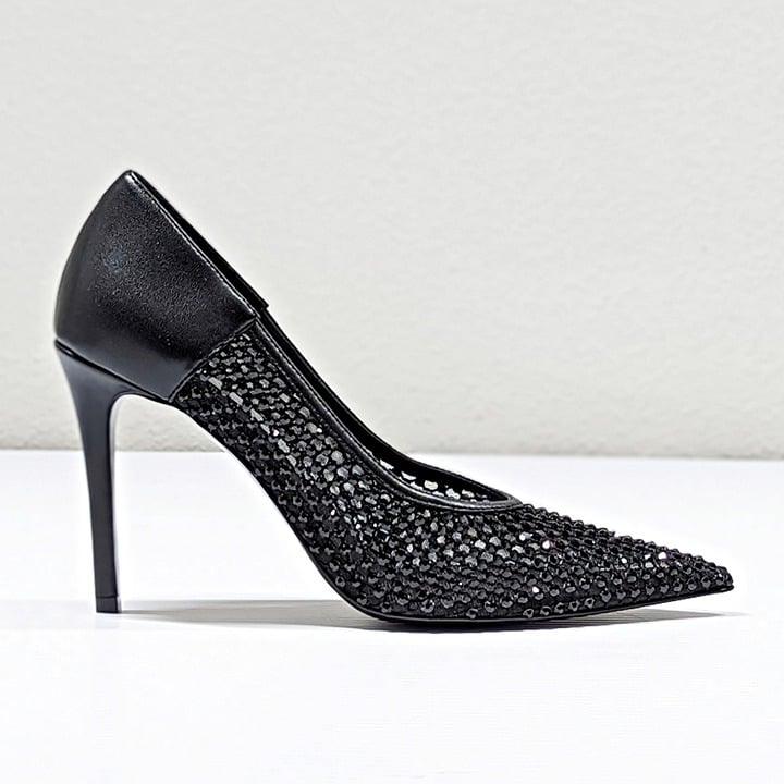 Stella McCartney Women's Stella Iconic Studded Mesh Pumps Size 36 EU (MSRP $995)
